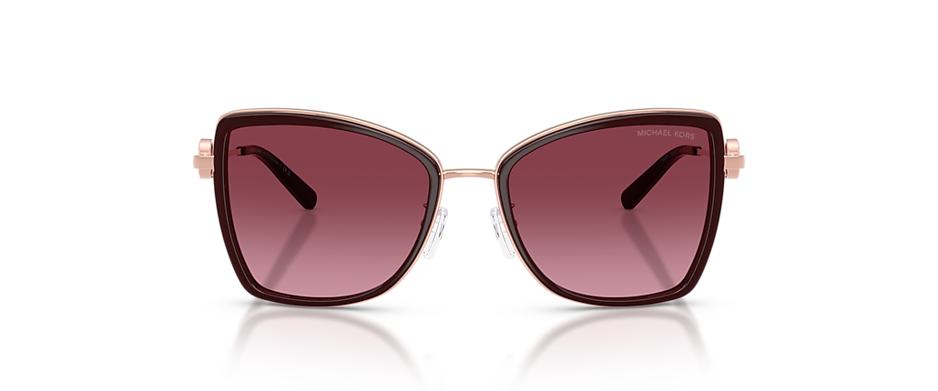 Michael Kors MK1067B Corsica Rose Gold/Cordovan Sunglasses