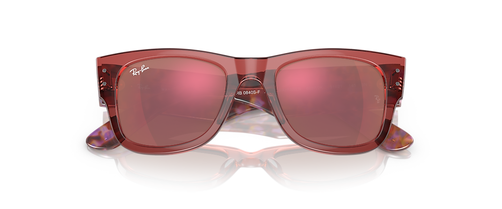 Ray-Ban RB0840SF Mega Wayfarer Transparent Pink Sunglasses