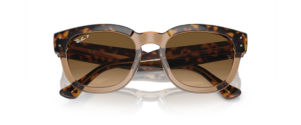 Ray-Ban RB0298SF Mega Hawkeye Havana On Transparent Brown Sunglasses