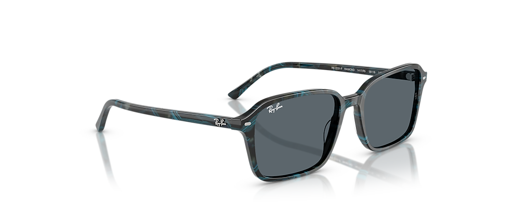 Ray-Ban RB2231F Raimond Transparent Fantasy Blue & Grey Sunglasses