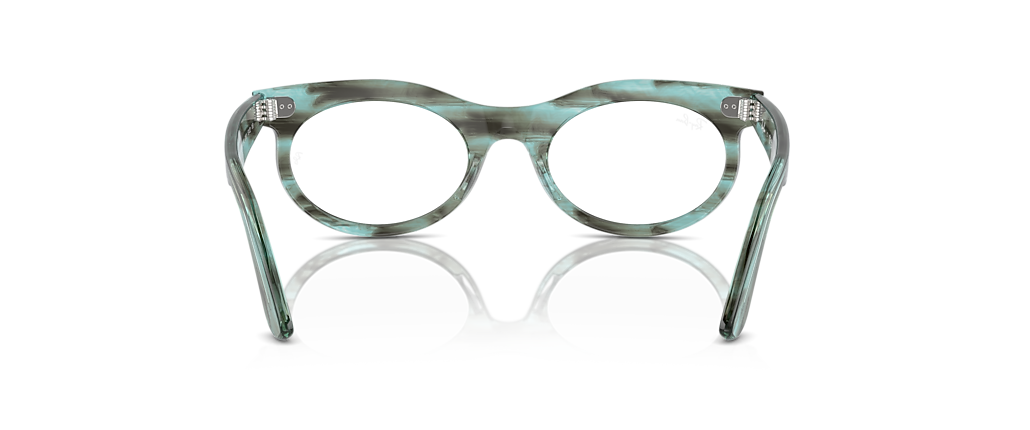 Ray-Ban RB2242VF Wayfarer Oval Optics Striped Transparent Green Frames