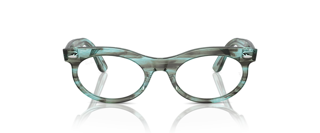 Ray-Ban RB2242VF Wayfarer Oval Optics Striped Transparent Green Frames