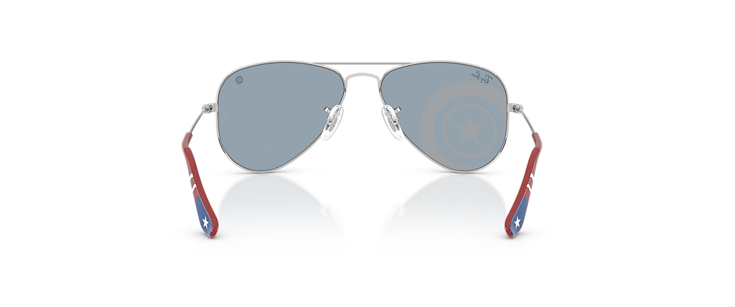Ray-Ban RB9506S Ray-Ban MARVEL© - Captain America Mini Aviator Silver With Top Red Sunglasses
