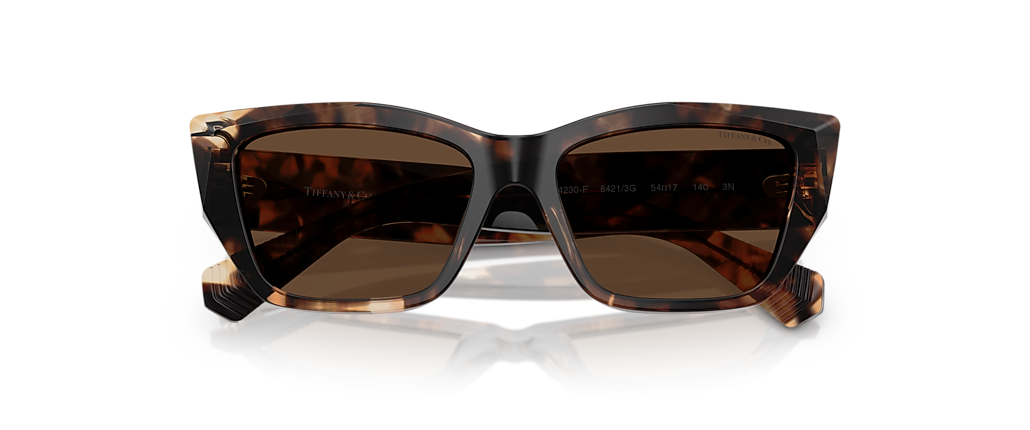 Tiffany & Co. TF4230F Spotted Brown Havana Sunglasses