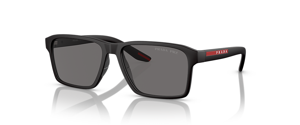 Prada Linea Rossa PS 05YS Black Rubber Sunglasses