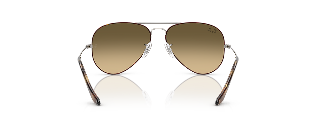 Ray-Ban RB3025 Aviator Large Metal Havana On Gunmetal Sunglasses