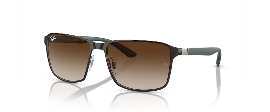 Ray-Ban RB3721 Brown On Gunmetal Sunglasses