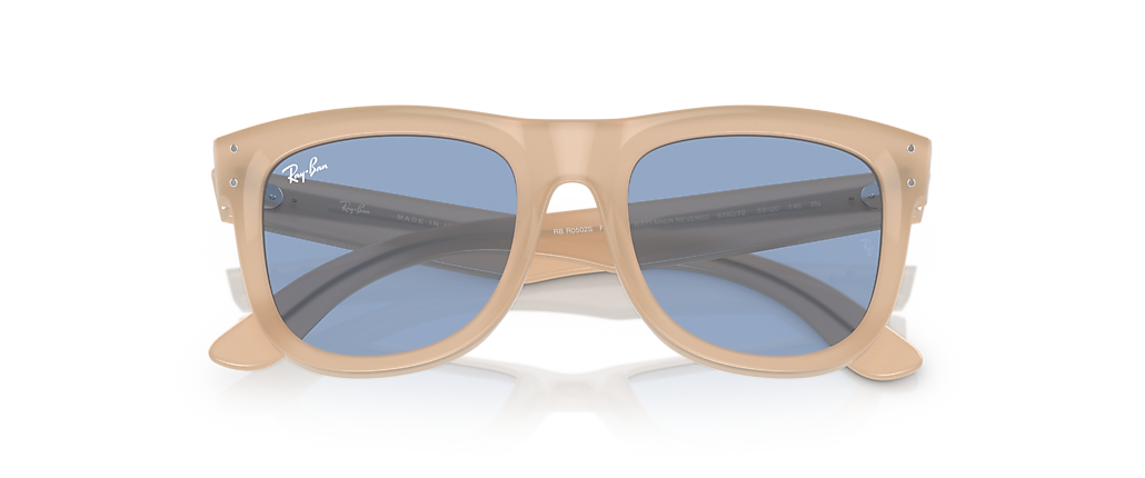 Ray-Ban RBR0502S Wayfarer Reverse Opal Beige & Honey Sunglasses