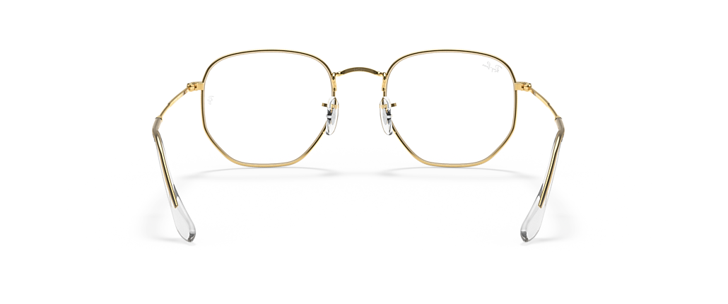 Ray-Ban RB3548 Hexagonal Blue-Violet Light Clear Gold Sunglasses