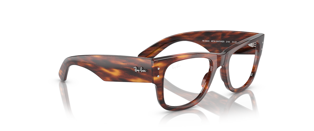 Ray-Ban RB0840V Mega Wayfarer Optics Striped Havana Frames