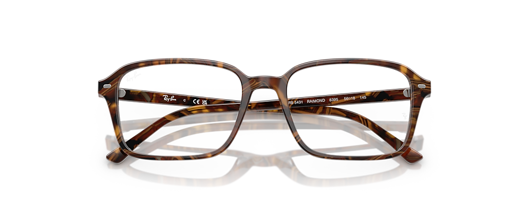 Ray-Ban RB5431 Raimond Optics Transparent Fantasy Brown & Yellow Frames