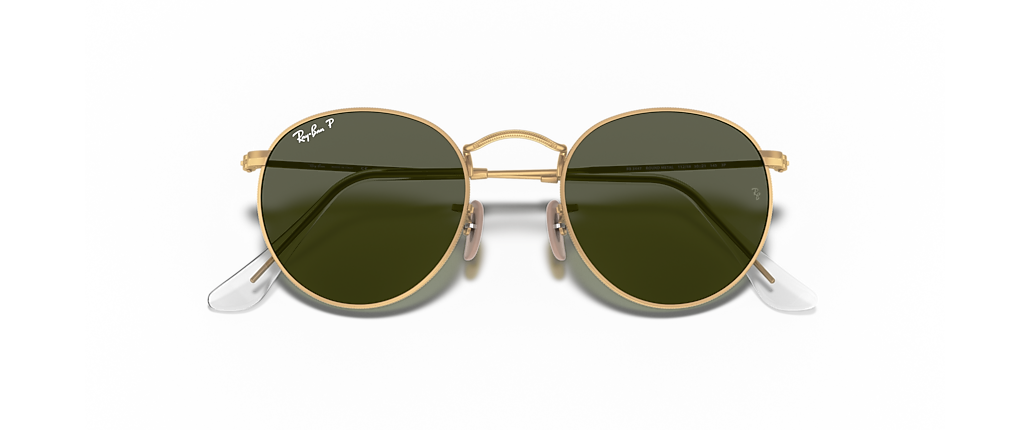 Ray-Ban RB3447 Round Metal Gold Sunglasses