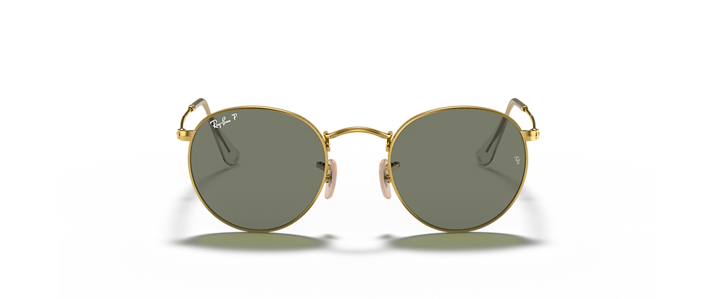 Ray-Ban RB3447 Round Metal Arista Gold Sunglasses