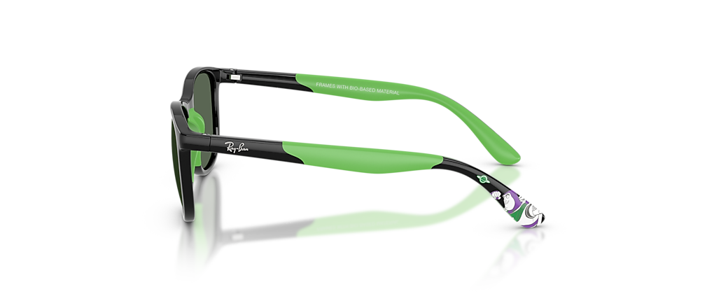 Ray-Ban RB9077S Ray-Ban Disney - Toy Story Sun Kids Black & Rubber Green Sunglasses
