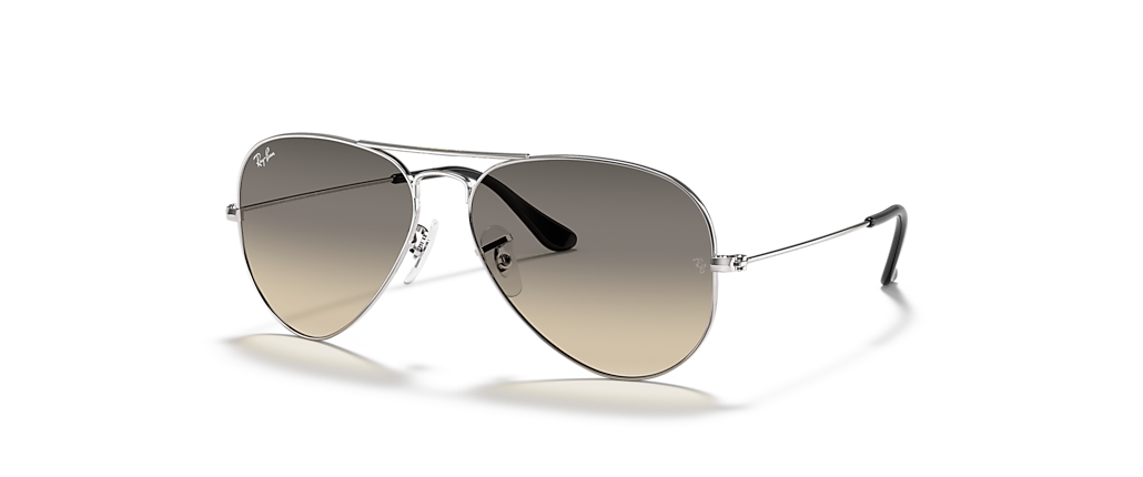 Ray-Ban RB3025 Aviator Gradient Silver Sunglasses