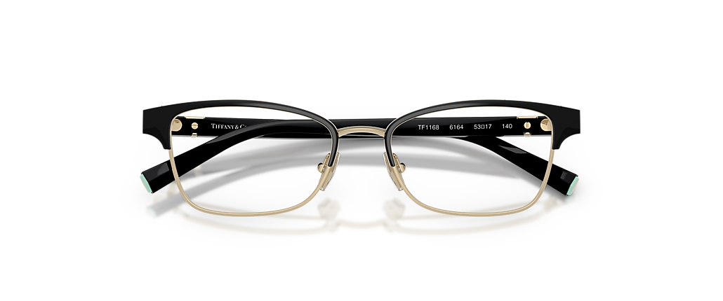 Tiffany & Co. TF1168 Black On Pale Gold Frames