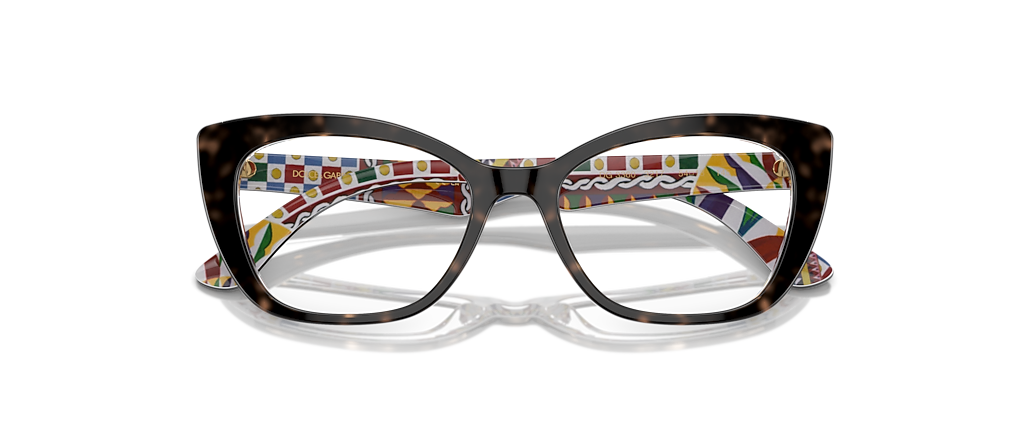 Dolce&Gabbana DG3360 Havana On White Barrow Frames