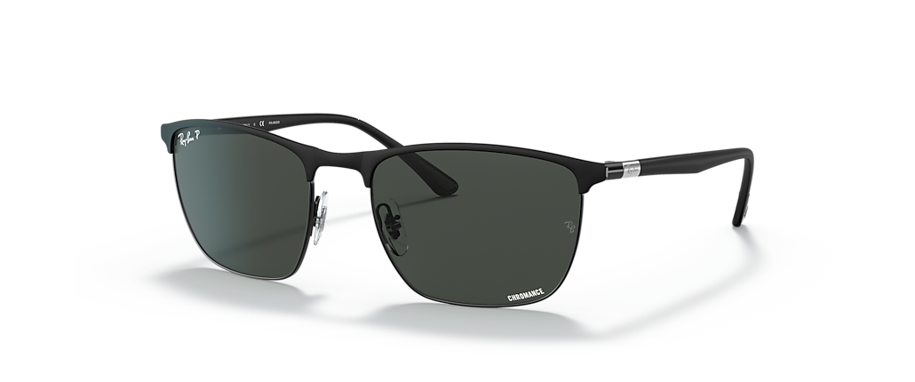Ray-Ban RB3686 Polarized+ Lenses Black Sunglasses