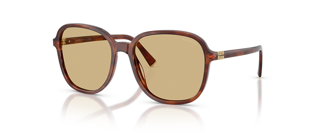 Miu Miu MU B01S Striped Tobacco Sunglasses