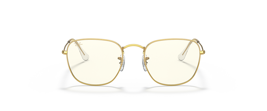 Ray-Ban RB3857 Frank Blue-Violet Light Clear Evolve Gold Sunglasses