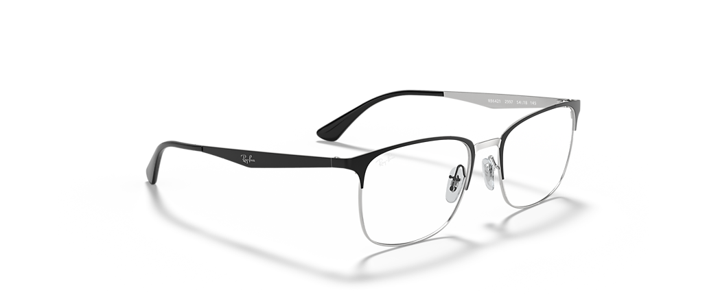 Ray-Ban RB6421 Optics Black On Silver Frames