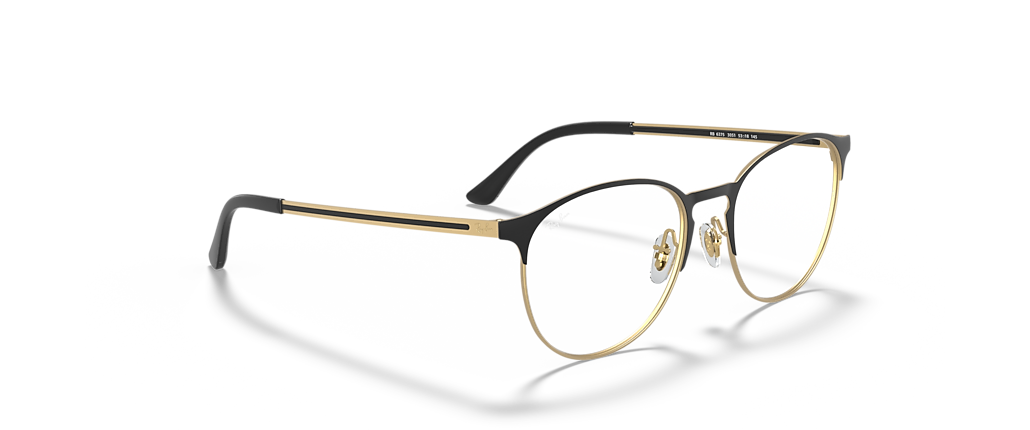 Ray-Ban RB6375 Optics Black On Gold Frames