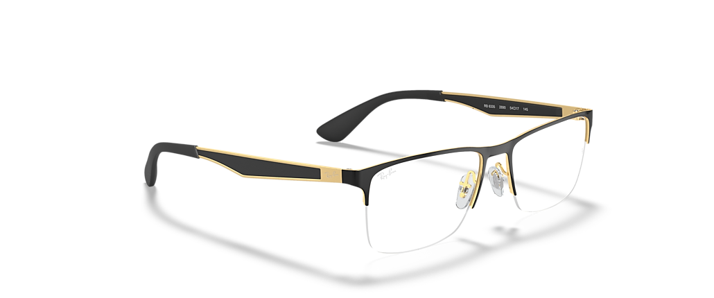 Ray-Ban RB6335 Optics Black On Gold Frames