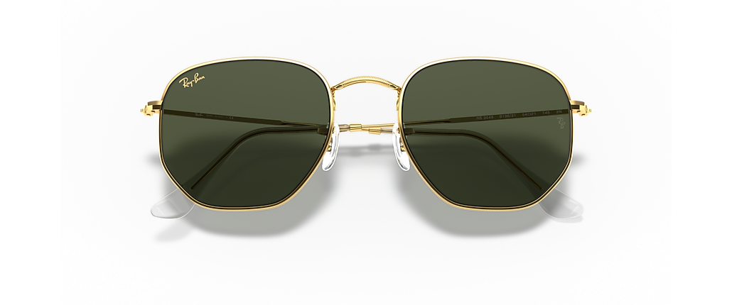 Ray-Ban RB3548 Hexagonal Gold Sunglasses