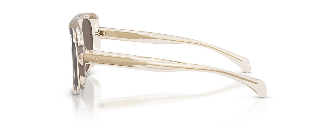 Moncler ME6035U Auron Shiny Transparent Off White Sunglasses