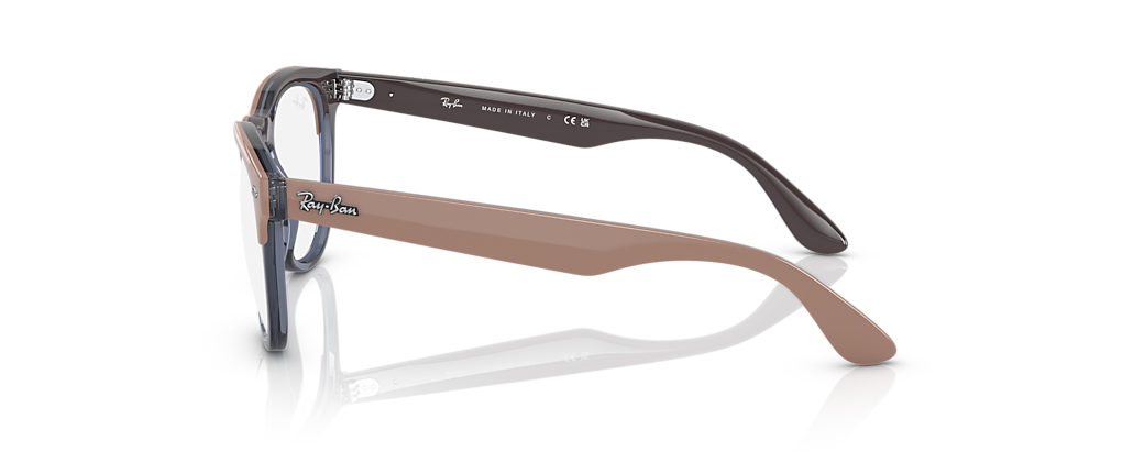 Ray-Ban RB4471V Iris Optics Beige On Transparent Dark Blue Frames