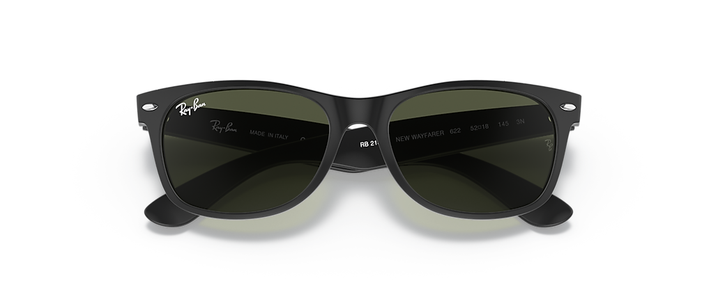 Ray-Ban RB2132F New Wayfarer Matte Rubber Black Sunglasses
