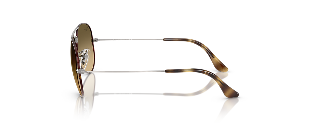 Ray-Ban RB3025 Aviator Large Metal Havana On Gunmetal Sunglasses
