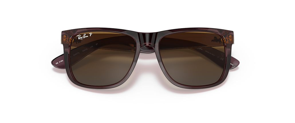 Ray-Ban RB4165 Justin Classic Transparent Dark Brown Sunglasses