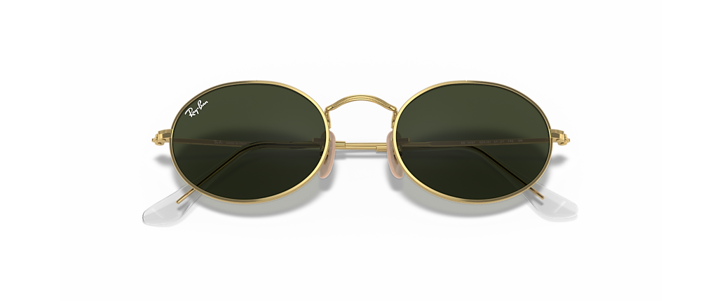 Ray-Ban RB3547 Oval Metal Arista Gold Sunglasses