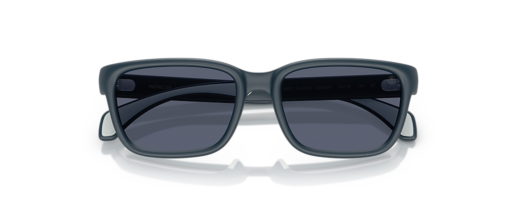 Moncler ME8002 Slicka Matte Blue Sunglasses