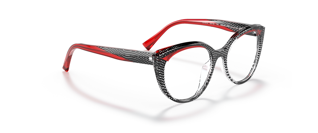Alain Mikli A03129 ELINETTA Crystal /Black / Red Frames