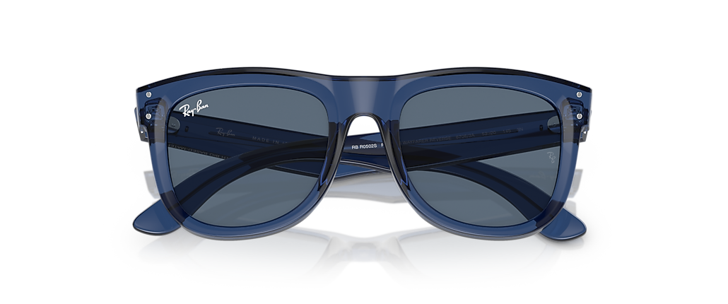 Ray-Ban RBR0502S Wayfarer Reverse Transparent Navy Blue Sunglasses