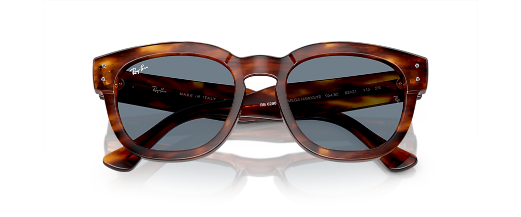 Ray-Ban RB0298SF Mega Hawkeye Striped Havana Sunglasses