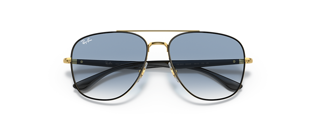 Ray-Ban RB3683 Black On Gold Sunglasses