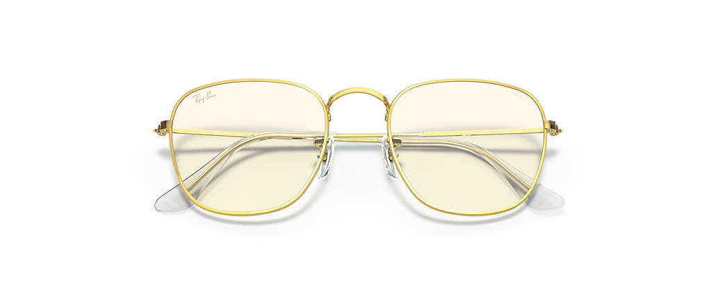 Ray-Ban RB3857 Frank Blue-Violet Light Clear Evolve Gold Sunglasses