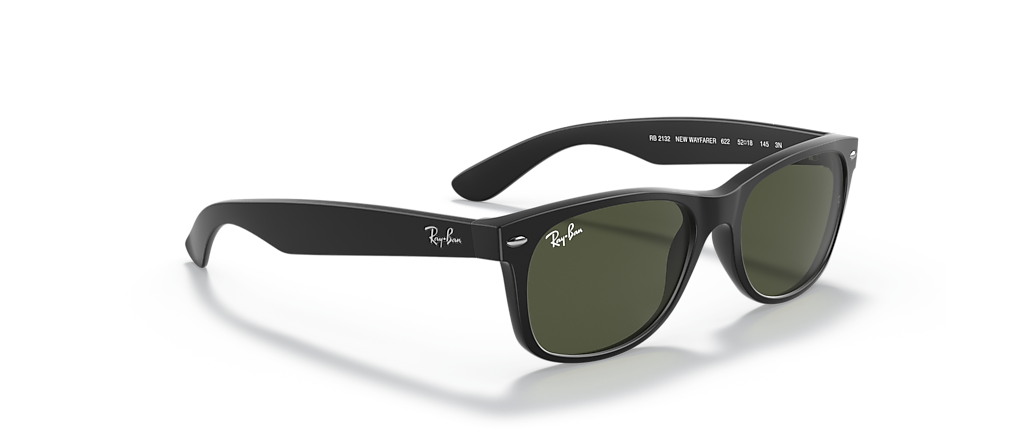 Ray-Ban RB2132 New Wayfarer Classic Rubber Black Sunglasses