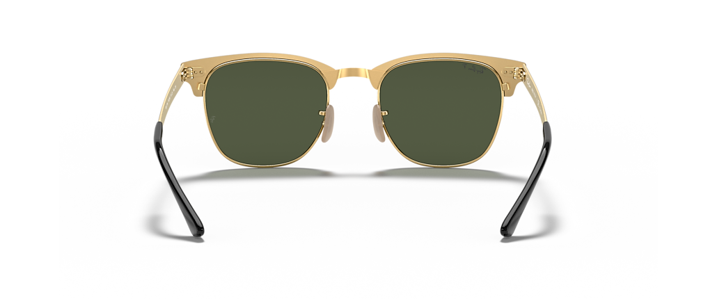 Ray-Ban RB3716 Clubmaster Metal Black On Gold Sunglasses