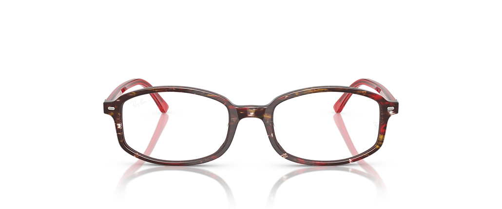 Ray-Ban RB5432 Sam Optics Transparent Shade Fantasy Red Frames