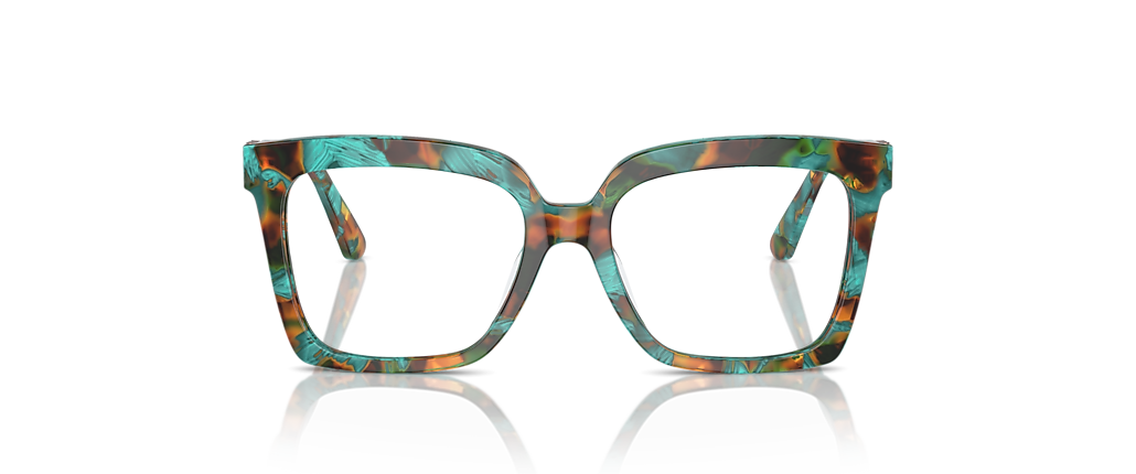 Michael Kors MK4119U Nassau Teal Graphic Tortoise Frames