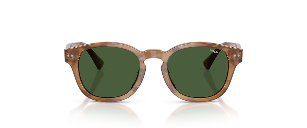 Polo Ralph Lauren PH4253U Shiny Light Brown Striped Sunglasses