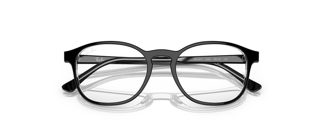 Ray-Ban RB5417 Optics Black On Transparent Frames