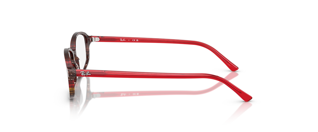 Ray-Ban RB5432 Sam Optics Transparent Shade Fantasy Red Frames