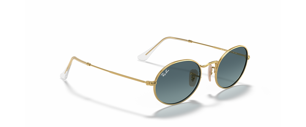 Ray-Ban RB3547 Oval Metal Arista Gold Sunglasses