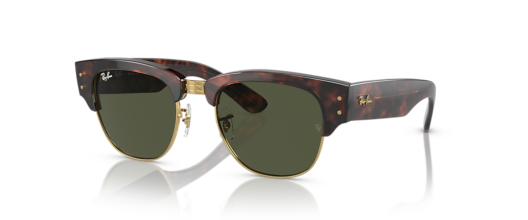 Ray-Ban RB0316S Mega Clubmaster Tortoise On Gold Sunglasses