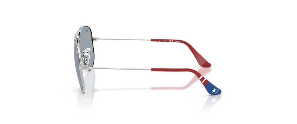 Ray-Ban RB9506S Ray-Ban MARVEL© - Captain America Mini Aviator Silver With Top Red Sunglasses